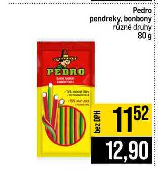 Pedro pendreky, bonbony různé druhy 80 g