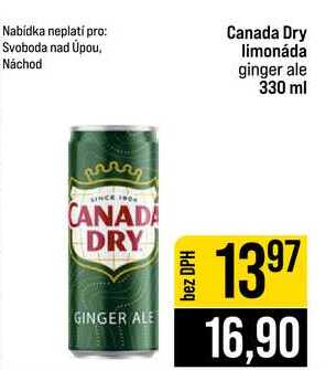 Canada Dry limonáda ginger ale 330 ml 