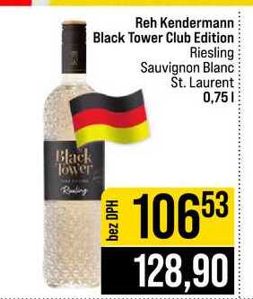 Reh Kendermann Black Tower Club Edition Riesling Sauvignon Blanc St. Laurent 0,75l