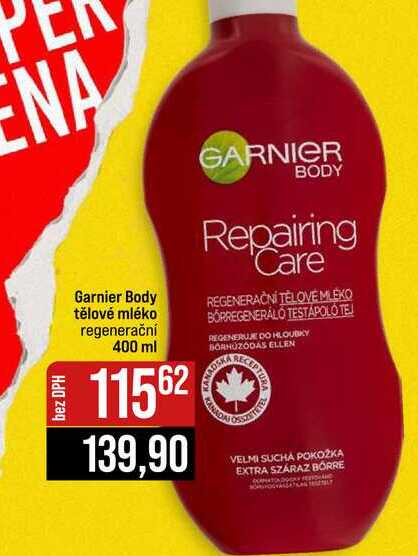 Garnier Body tělové mléko regenerační 400 ml