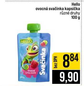 Hello ovocná svačinka kapsička různé druhy 100 g