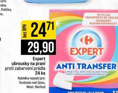 Expert ubrousky na praní proti zabarvení prádla 24 ks