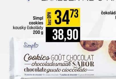Simpl cookies kousky čokolády 200 g