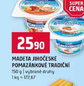 MADETA JIHOČESKÉ POMAZÁNKOVÉ TRADIČNÍ 150 g vybrané druhy