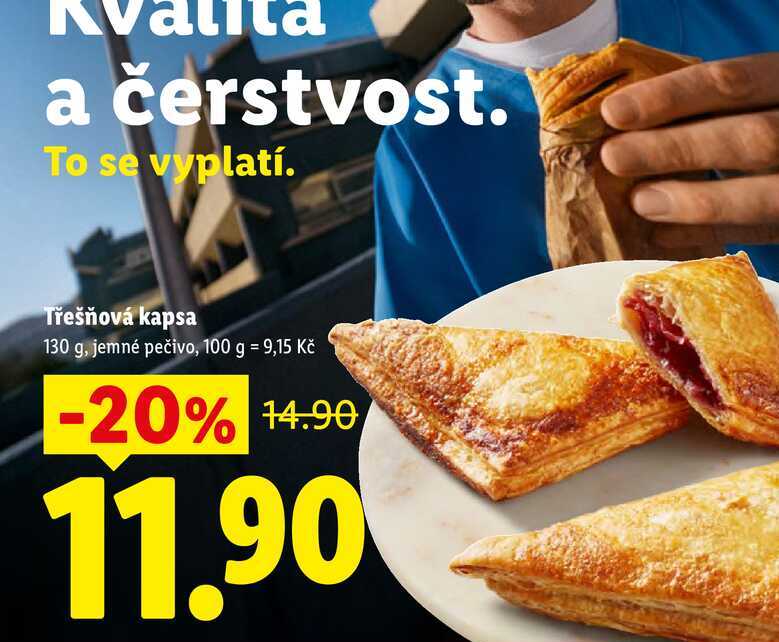 Třešňová kapsa 130 g, jemné pečivo