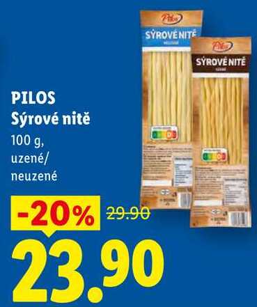 PILOS Sýrové nitě 100 g, uzené/ neuzené