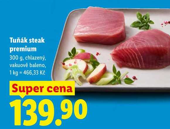 Tuňák steak premium, 300 g, chlazený