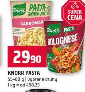 KNORR PASTA 55-60 g vybrané druhy