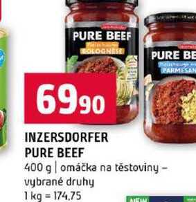 INZERSDORFER PURE BEEF 400 g omáčka na těstoviny vybrané druhy