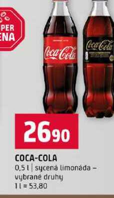 COCA-COLA 0,5l sycená limonáda vybrané druhy