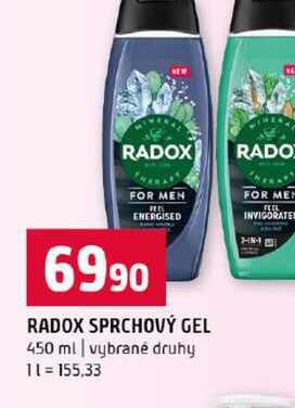 RADOX SPRCHOVÝ GEL 450 ml vybrané druhy