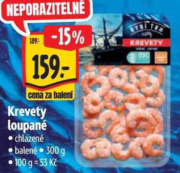 Krevety loupané, 300 g