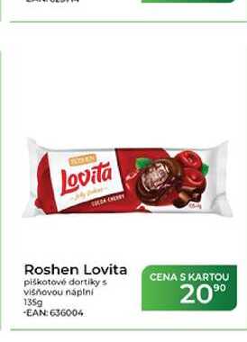 Roshen Lovita piškotové dortíky s višňovou náplní 135g