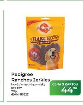 Pedigree Ranchos Jerkies hovězí masové pamlsky pro psy 70g