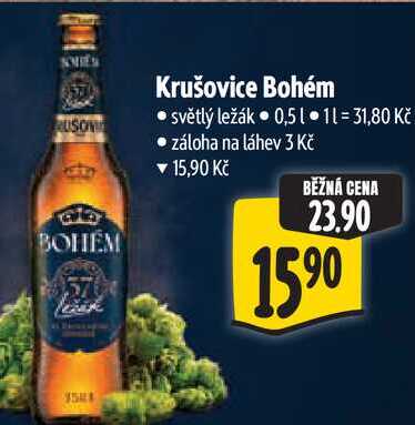 Krušovice Bohém, 0,5 l