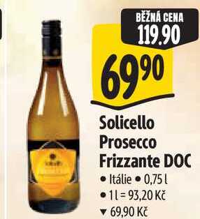 Solicello Prosecco Frizzante DOC, 0,75 l