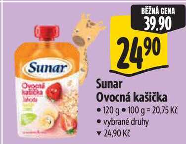 Sunar Ovocná kašička, 120 g