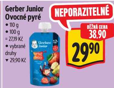 Gerber Junior Ovocné pyré, 110 g