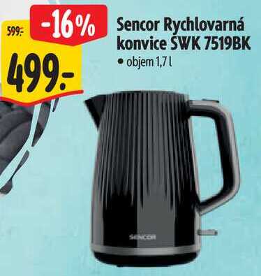 Sencor Rychlovarná konvice SWK 7519BK