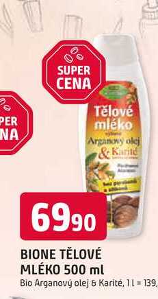 BIONE TĚLOVÉ MLÉKO 500 ml