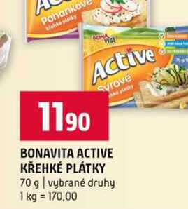 BONAVITA ACTIVE KŘEHKÉ PLÁTKY 70 g vybrané druhy