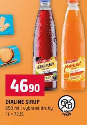 DIALINE SIRUP 650 ml vybrané druhy