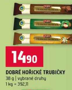 DOBRÉ HOŘICKÉ TRUBIČKY 38 g vybrané druhy