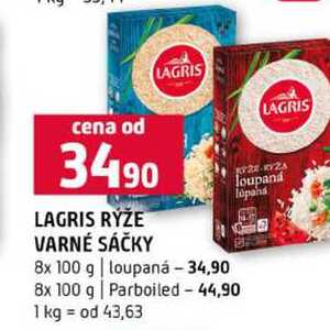 LAGRIS RÝŽE VARNÉ SÁČKY 8x 100 g loupaná 8x 100 g Parboiled