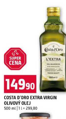 COSTA D'ORO EXTRA VIRGIN OLIVOVÝ OLEJ 500 ml