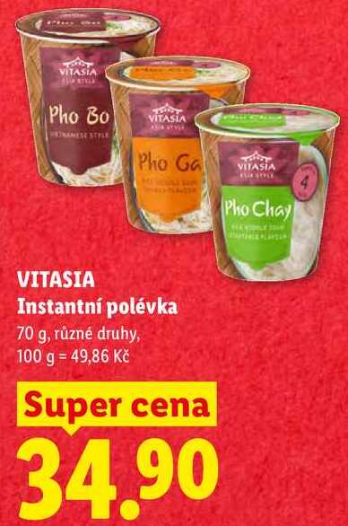 VITASIA Instantní polévka, 70 g 