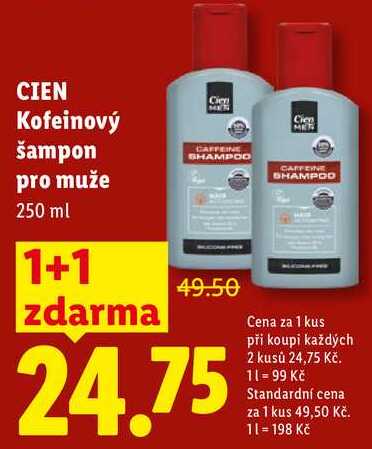 CIEN Kofeinový šampon pro muže, 250 ml