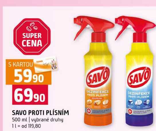 SAVO PROTI PLÍSNÍM 500 ml vybrané druhy
