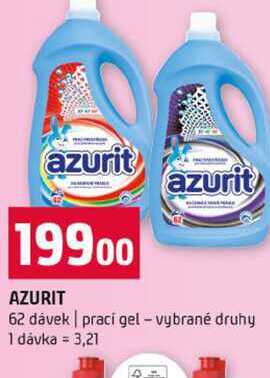 AZURIT 62 dávek prací gel vybrané druhy