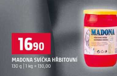 MADONA SVÍČKA HŘBITOVNÍ 130 g
