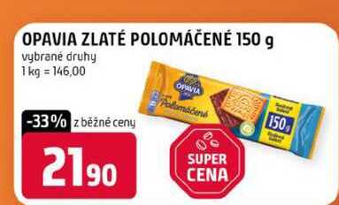 OPAVIA ZLATÉ POLOMÁČENÉ 150 g vybrané druhy