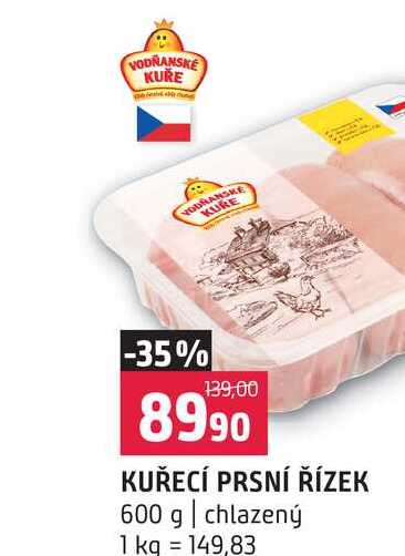 KUŘECÍ PRSNÍ ŘÍZEK 600 g chlazený