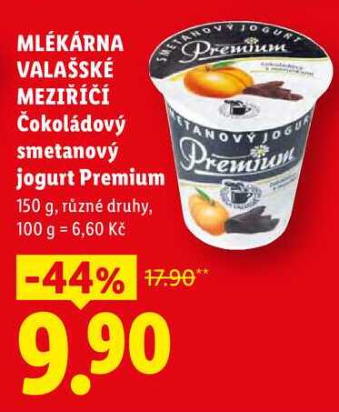 MLÉKÁRNA VALAŠSKÉ MEZIŘÍČÍ Čokoládový smetanový jogurt Premium, 150 g