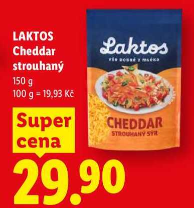 LAKTOS Cheddar strouhaný, 150 g