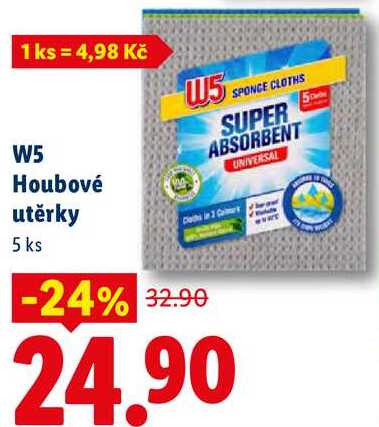 W5 Houbové utěrky, 5 ks