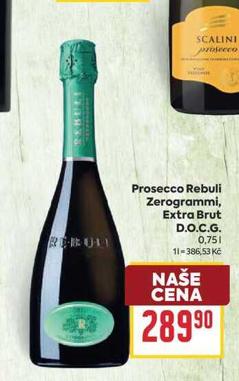 Prosecco Rebuli Zerogrammi, Extra Brut D.O.C.G. 0,75l