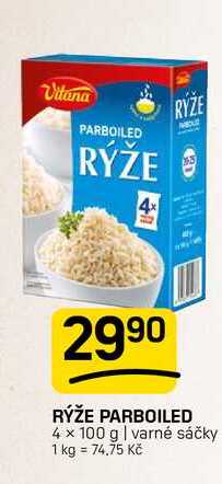 RÝŽE PARBOILED 4 x 100 g | varné sáčky