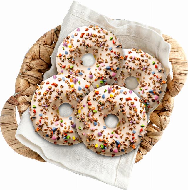 Donut bílý s bonbonky