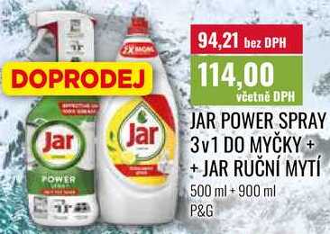 JAR POWER SPRAY 3v1 DO MYČKY+ +JAR RUČNÍ MYTÍ, 500 ml + 900 ml ,