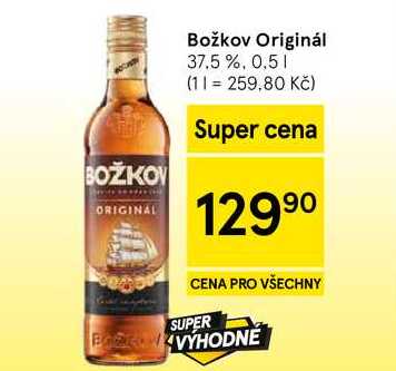 Božkov Originál 37.5%, 0.5 l