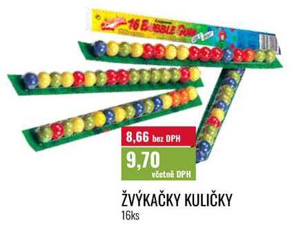 ŽVÝKAČKY KULIČKY 16ks