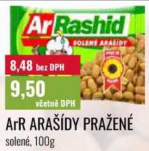 ArR ARAŠÍDY PRAŽENÉ solené, 100g