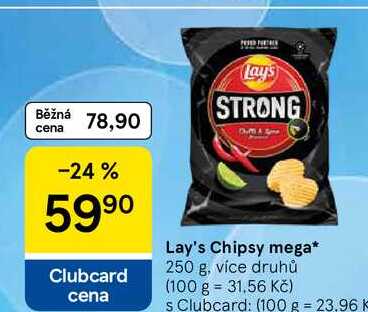 Lay's Chipsy mega, 250 g, více druhů  