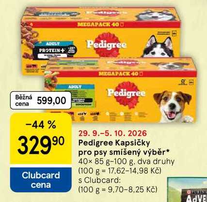 Pedigree Kapsičky pro psy smíšený výběr, 40x 85 g-100 g