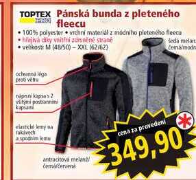 Pánská bunda z pleteného fleecu