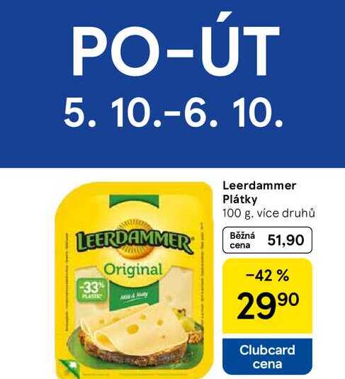 Leerdammer Plátky, 100 g, více druhů 